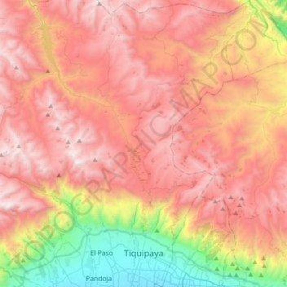 Mapa Topografico Tiquipaya, Altitud, Relieve, Tiquipaya, Bolivia, Of Bolivia South America, Bolivia On World