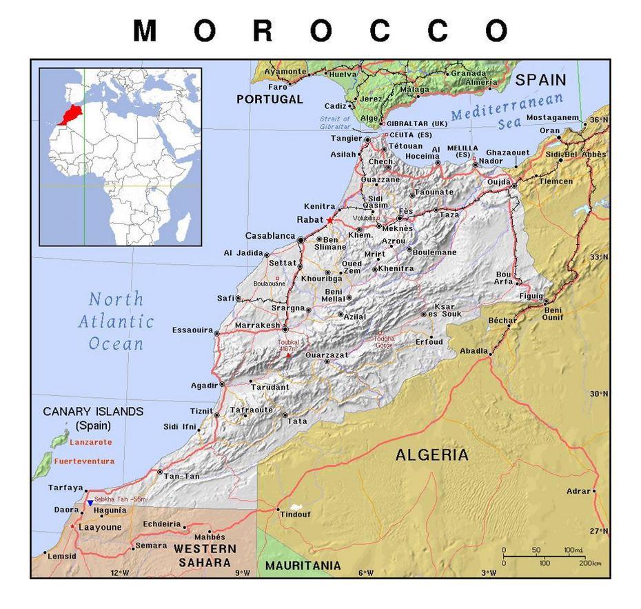 Morocco  With Cities, Morocco World, Morocco , Bourdoud, Morocco