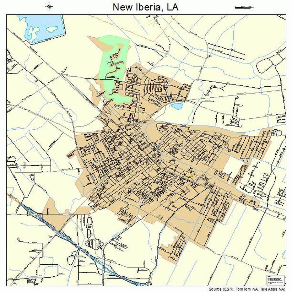 New Iberia Louisiana Street Map 2254035, New Iberia, United States, Iberia Parish, New Iberia Louisiana