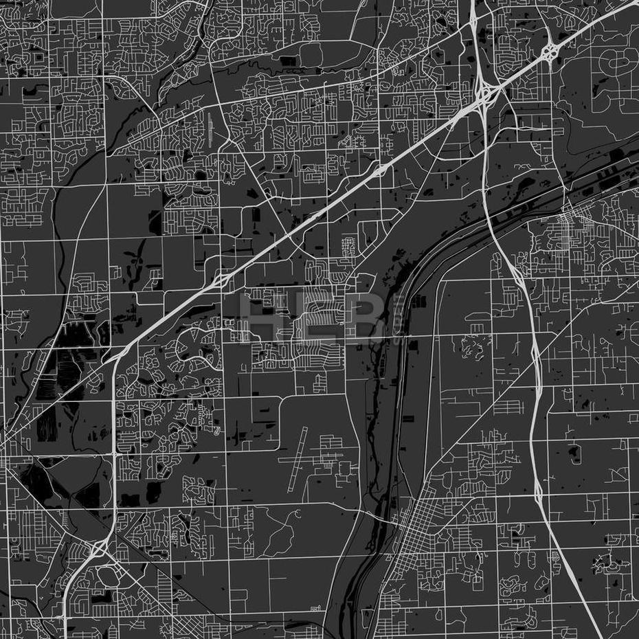 Romeoville, Illinois – Area Map – Dark – Hebstreits Sketches | Area Map …, Romeoville, United States, United States Simple, Cool United States