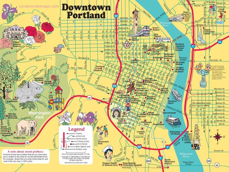Street Map Of Portland Oregon – Large World Map, Portland, United States, Portland Usa, Downtown Portland