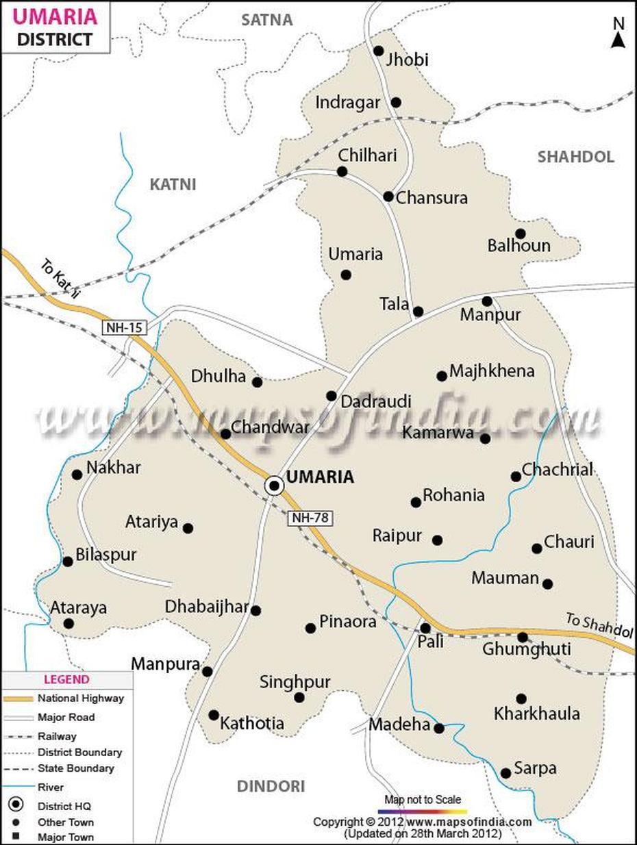 Umaria District Map, Umaria, India, Umaria, Umaria District