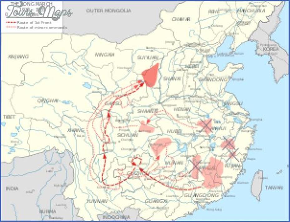B”Yanan Map – Toursmaps”, Yan’An, China, Mao Yan, Yangquan