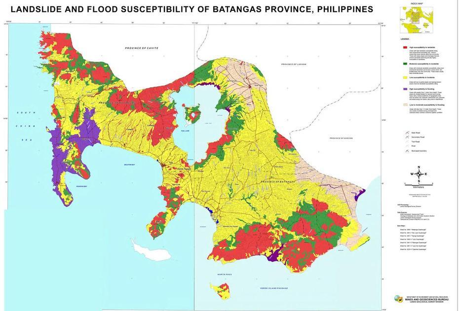 Batangas Province Flood And Landslide Susceptibility Maps – Batangas History, Culture And Folklore, Batangas, Philippines, Philippines Satellite, Anilao Mabini Batangas