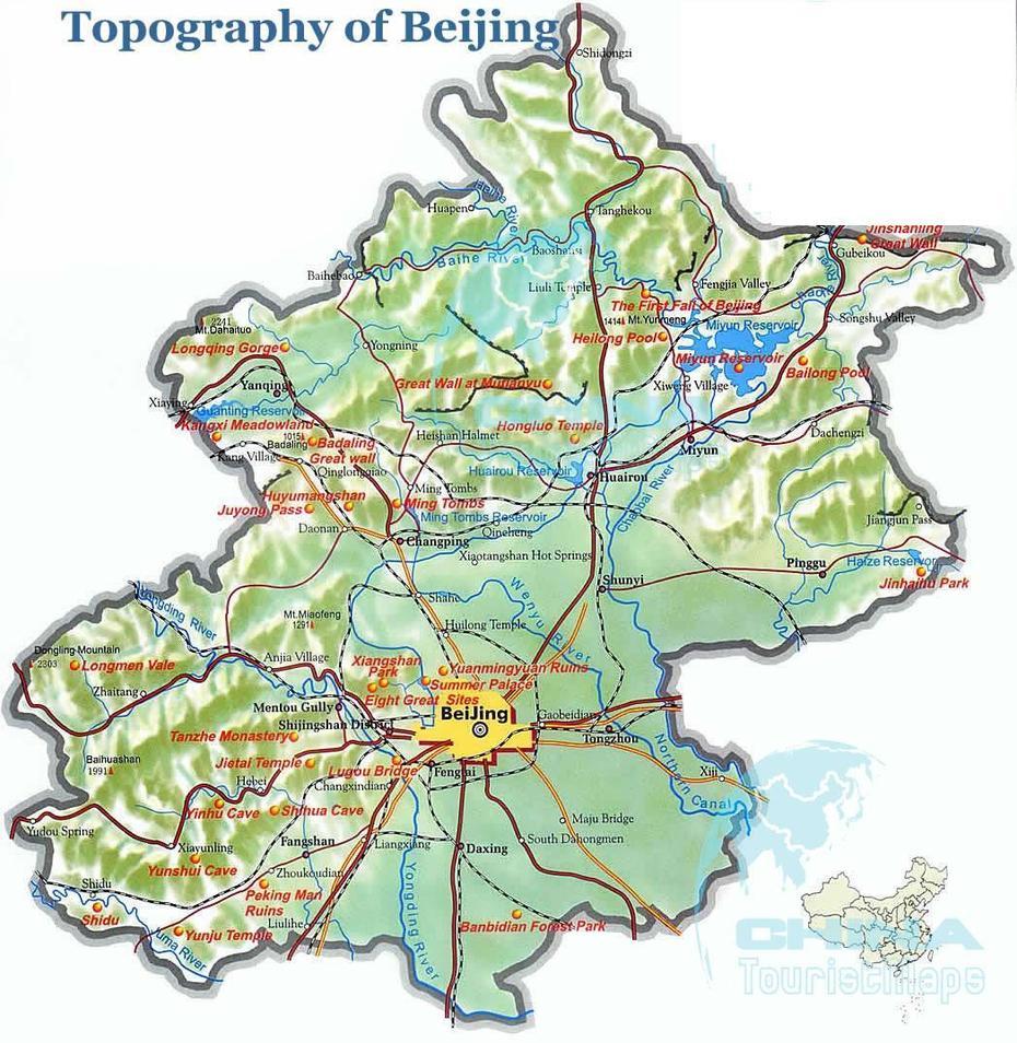 Beijing Topographic Map – Map Of Beijing Topographic (China), Beijing, China, Xiamen China, Beijing On The