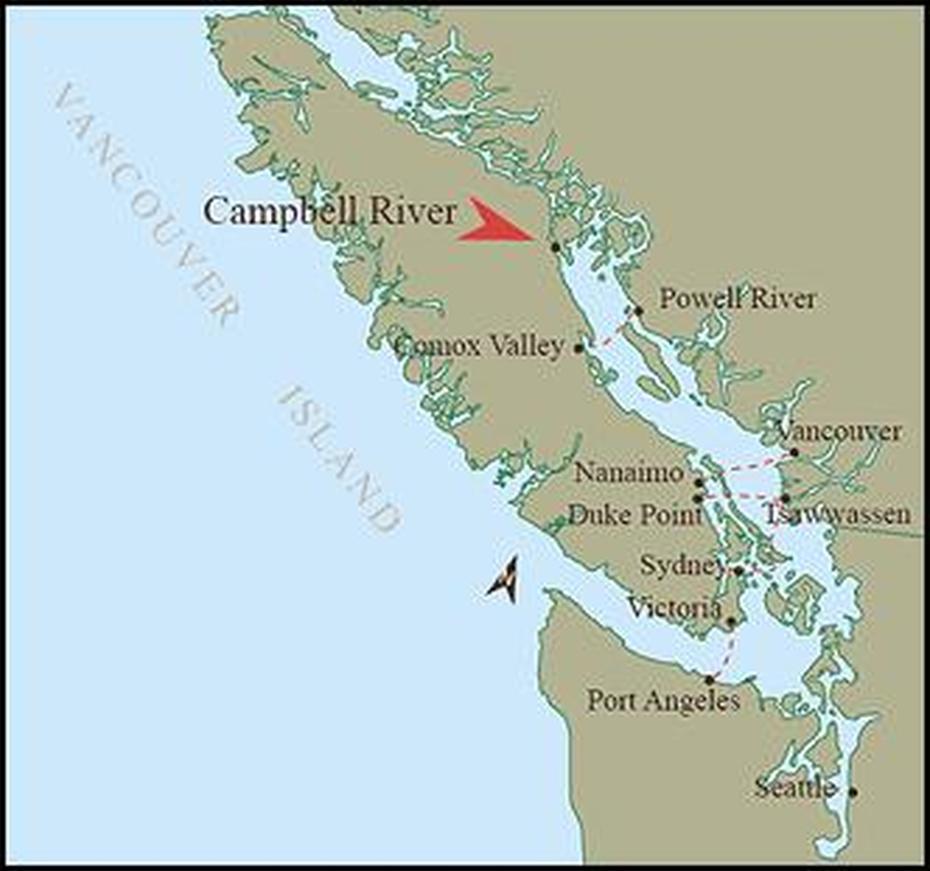 Campbell River Map, Campbell River, Canada, Campbell River Accommodation, Of Campbell River Area