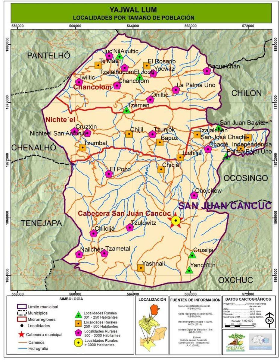 Capas Tematicas De San Juan Cancuc  Idesmac, San Juan Cancuc, Mexico, San Juan Basin, A De San Juan