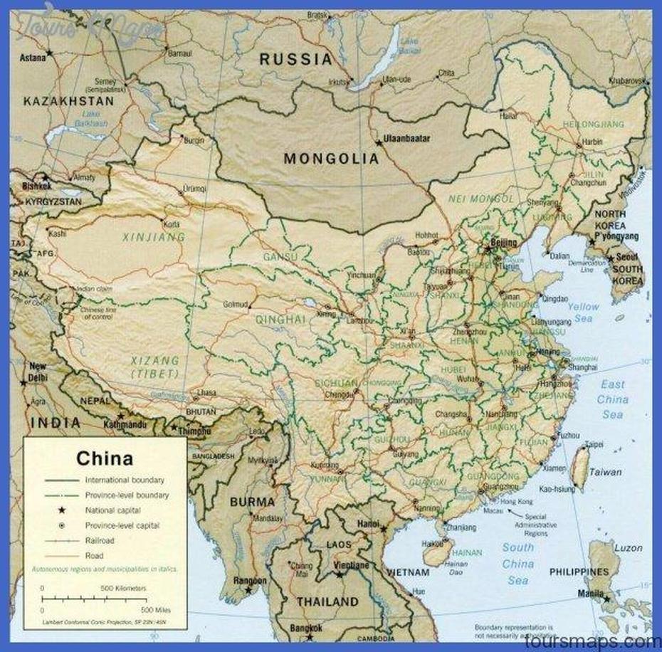 China  With Rivers, China Wall, China , Sihui, China