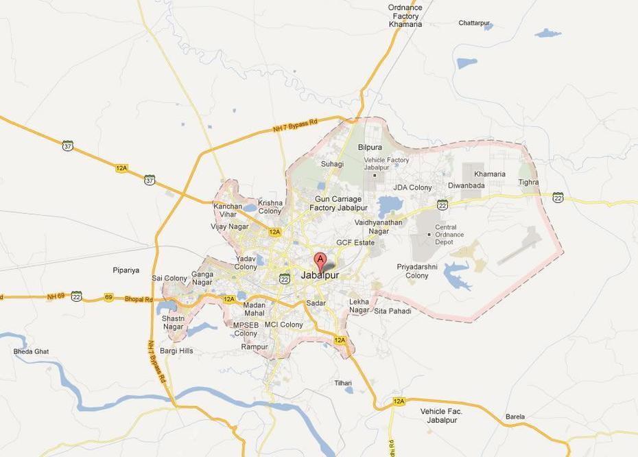 Jabalpur Map, Jabalpur, India, Jabalpur Station, Jabalpur Location