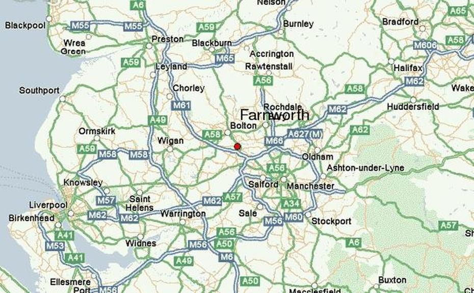 Lancashire England, Farnsworth House  Site Plan, Location Guide, Farnworth, United Kingdom