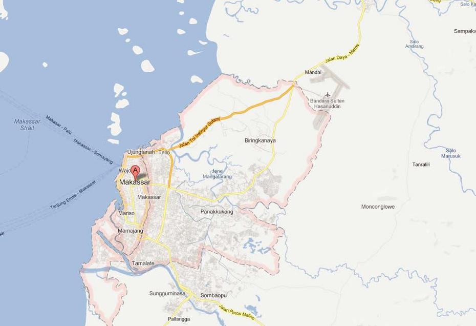 Makassar Map – Indonesia, Makassar, Indonesia, Surabaya Indonesia, South  Sulawesi