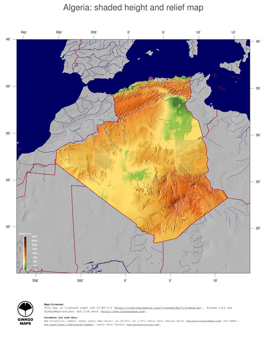 Map Algeria; Ginkgomaps Continent: Africa; Region: Algeria, N’Gaous, Algeria, Plage  France, Ile Du Gaou