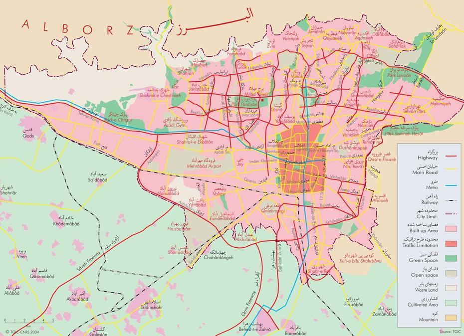 Map Of Tehran, Iran – Free Printable Maps, Tehran, Iran, Hamadan Iran, Mashhad