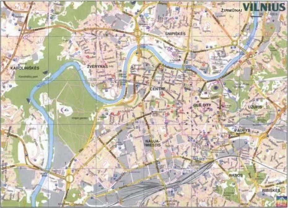 Map Of Vilnius, Lithuania, Vilnius, Lithuania, Lithuania Russia, Lithuania World