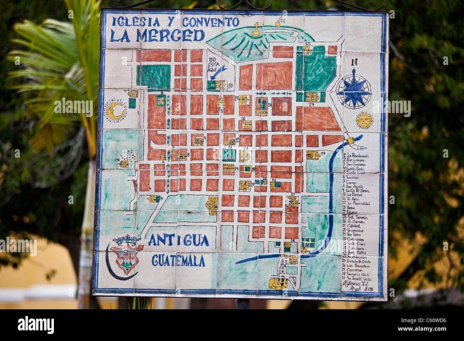 Mapa De La Antigua Guatemala, Guatemala Fotografia De Stock – Alamy, Ciudad Vieja, Guatemala, Sacatepequez Guatemala, Fotos De Guatemala City