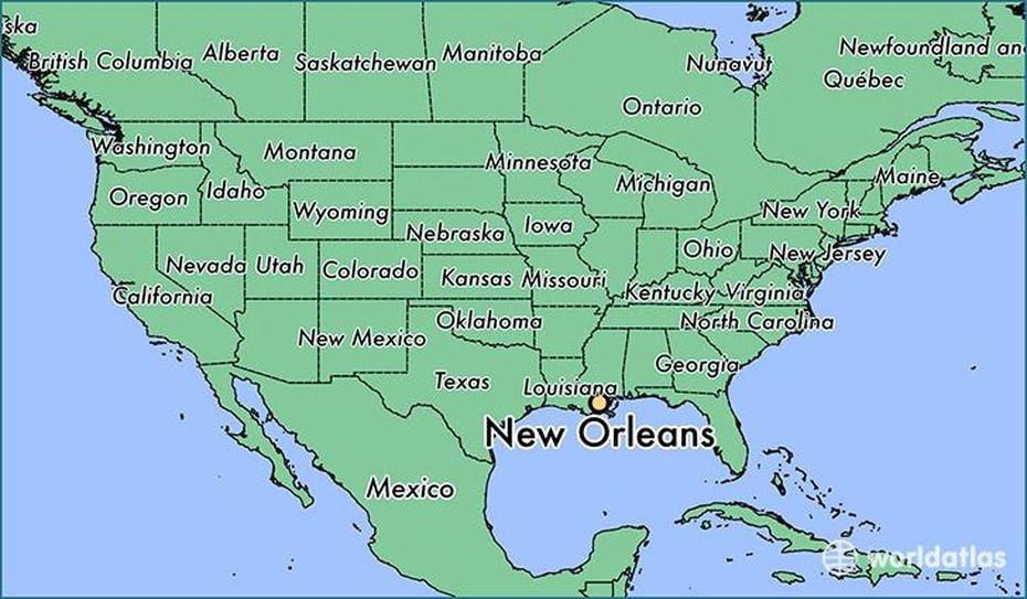 Where Is New Orleans, La? / New Orleans, Louisiana Map – Worldatlas, New Orleans, United States, New Orleans Geography, Usa  United States