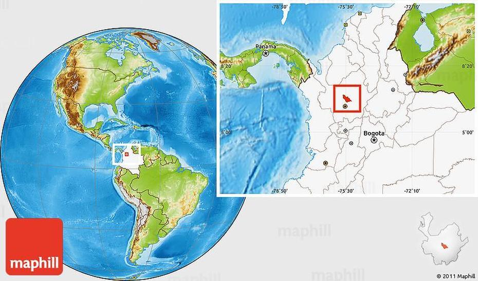 Physical Location Map Of Santa Rosa De Osos, Highlighted Country, Santa Rosa De Osos, Colombia, La Rosa De Guadalupe, San Luis  Antioquia