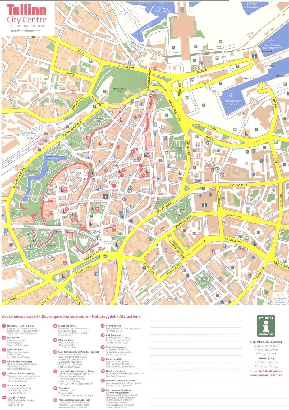 Tallinn Map, Tallinn, Estonia, Tallinn Estonia Walking Tour, Tallinn Location
