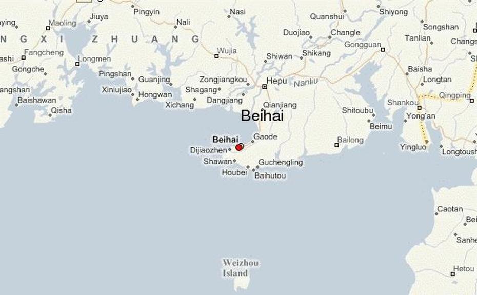 Beihai China Map, Beiya, China, China  Colored, North China