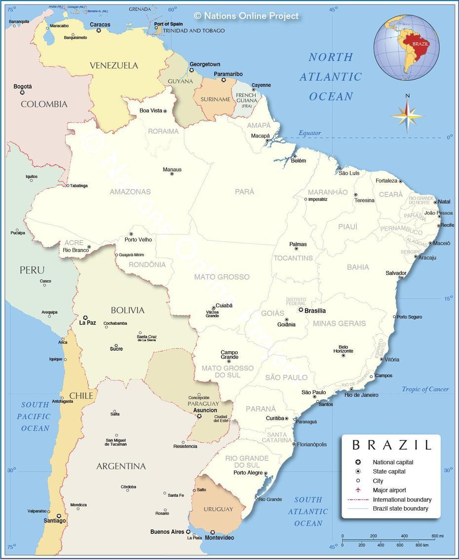 Brazil Serie A Map : Brazil Physical Map, Colíder, Brazil, Brazil Beaches, Brazil  Detailed