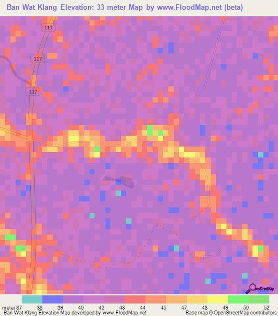 Elevation Of Ban Wat Klang,Thailand Elevation Map, Topography, Contour, Ban Wat Lak Hok, Thailand, Ban Wat Lak Hok, Thailand