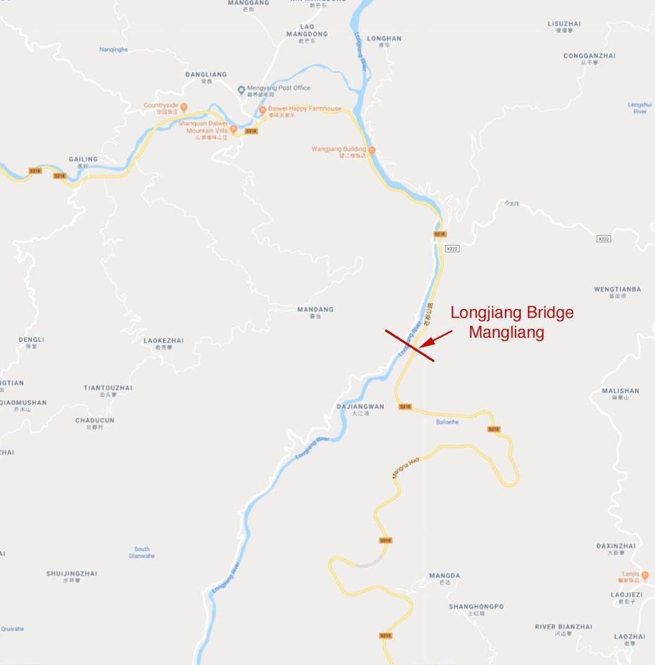 File:Longjiang Bridge Manglianglocationmap.Jpg – Highestbridges, Longjiang, China, Yangzhou China, Zhejiang Province China