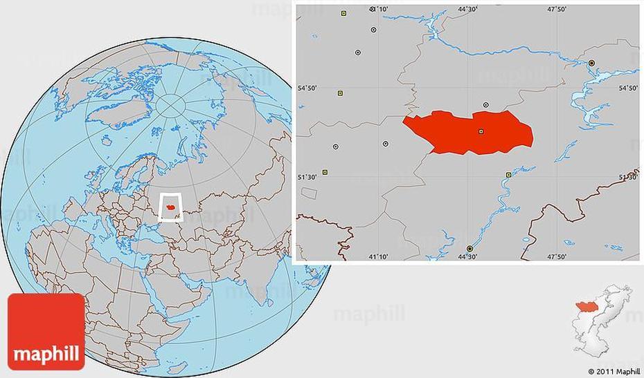 Gray Location Map Of Penza Oblast, Penza, Russia, Novosibirsk Russia, Ufa Russia