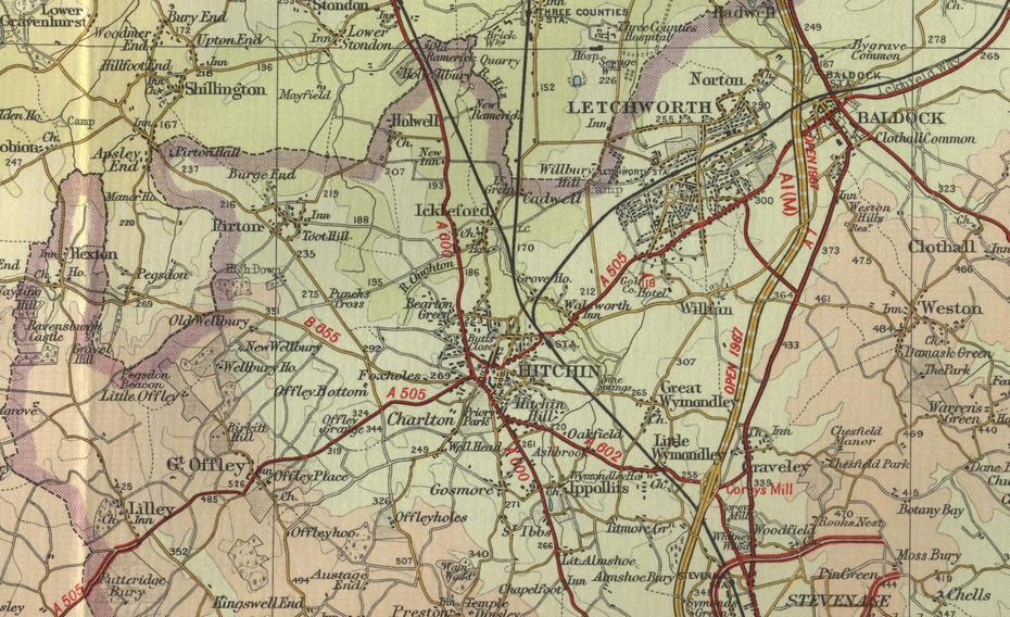 Hitchin Map, Hitchin, United Kingdom, Stevenage United Kingdom, Hitchin Comet