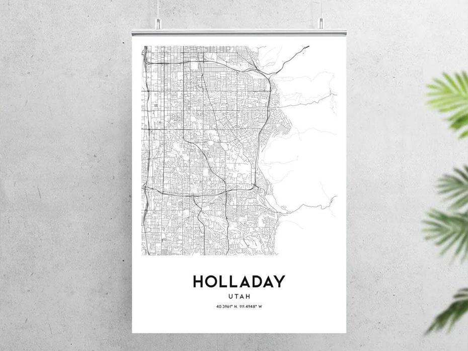 Holladay Map Print Holladay Map Poster Wall Art Ut City | Etsy, Holladay, United States, Big United States, United States  For Children