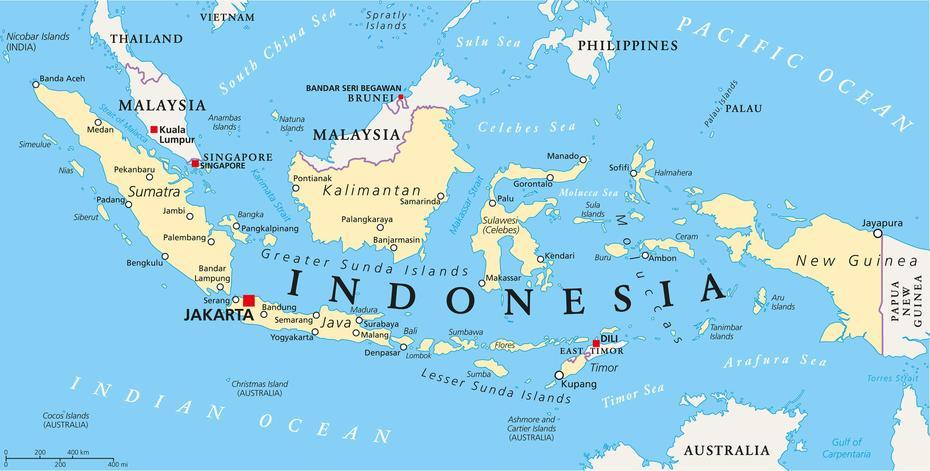 Indonesia Map – Guide Of The World, Leramatang, Indonesia, Borneo  Indonesia, Simple Indonesia