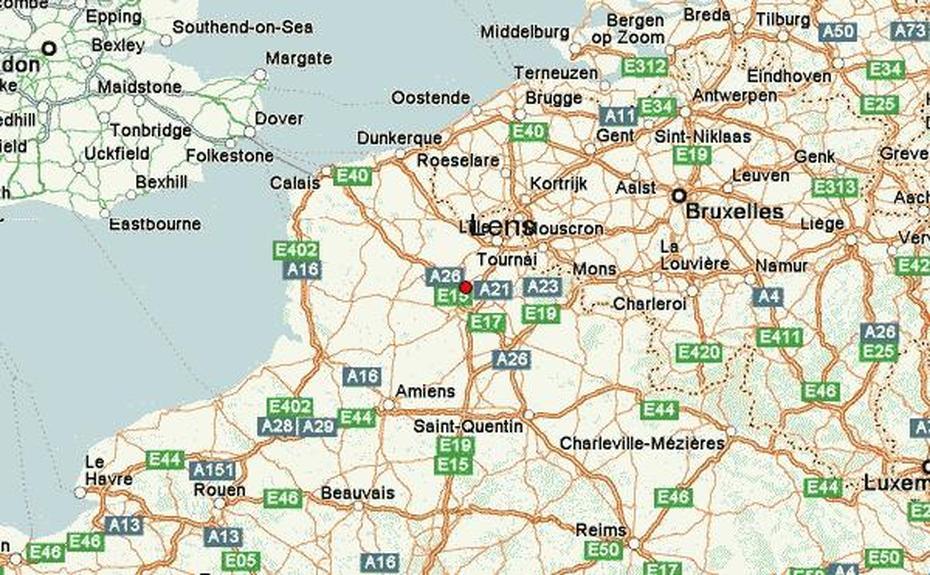 Lens Location Guide, Lens, France, Amiens France, Lens Belgium