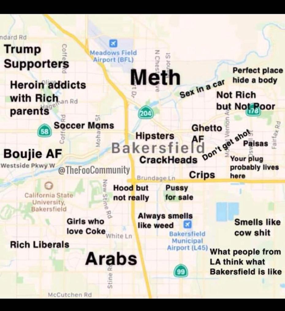 Map Of Bakersfield Ca | Campus Map, Bakersfield, United States, Bakersfield College, California Topographic