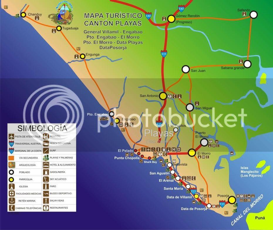 Mapa Turistico De Las Playas Del Ecuador, Playas, Ecuador, Ayampe Ecuador, Crucita Ecuador