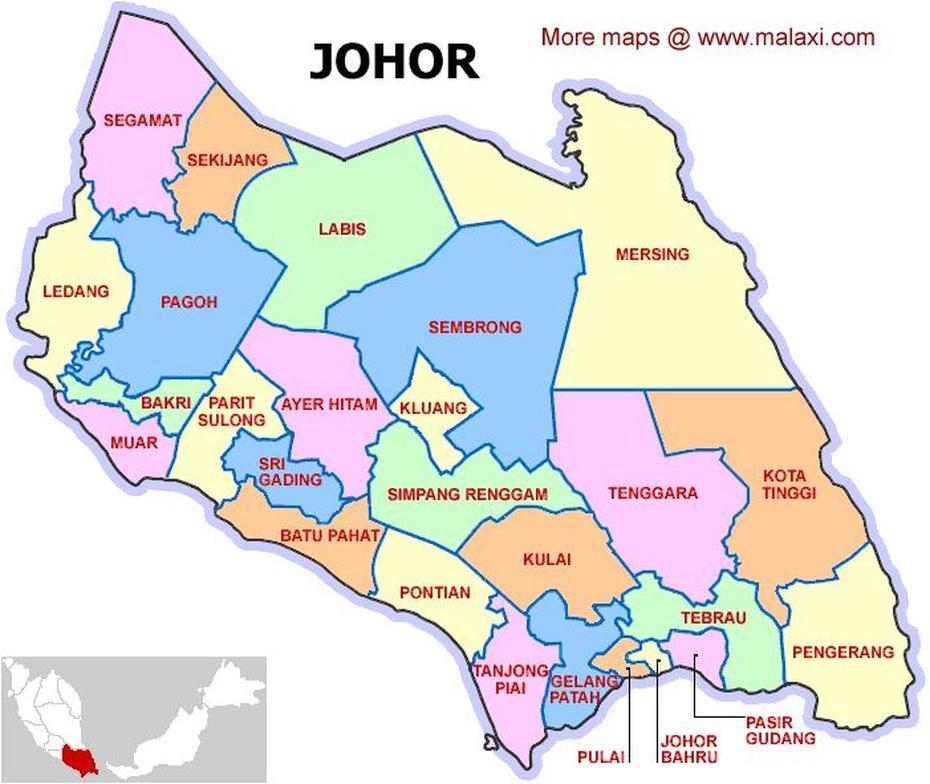 Peta Daerah Johor Bahru – Sally Ogden, Johor Bahru, Malaysia, Kota Bharu Malaysia, Peta Johor Bahru