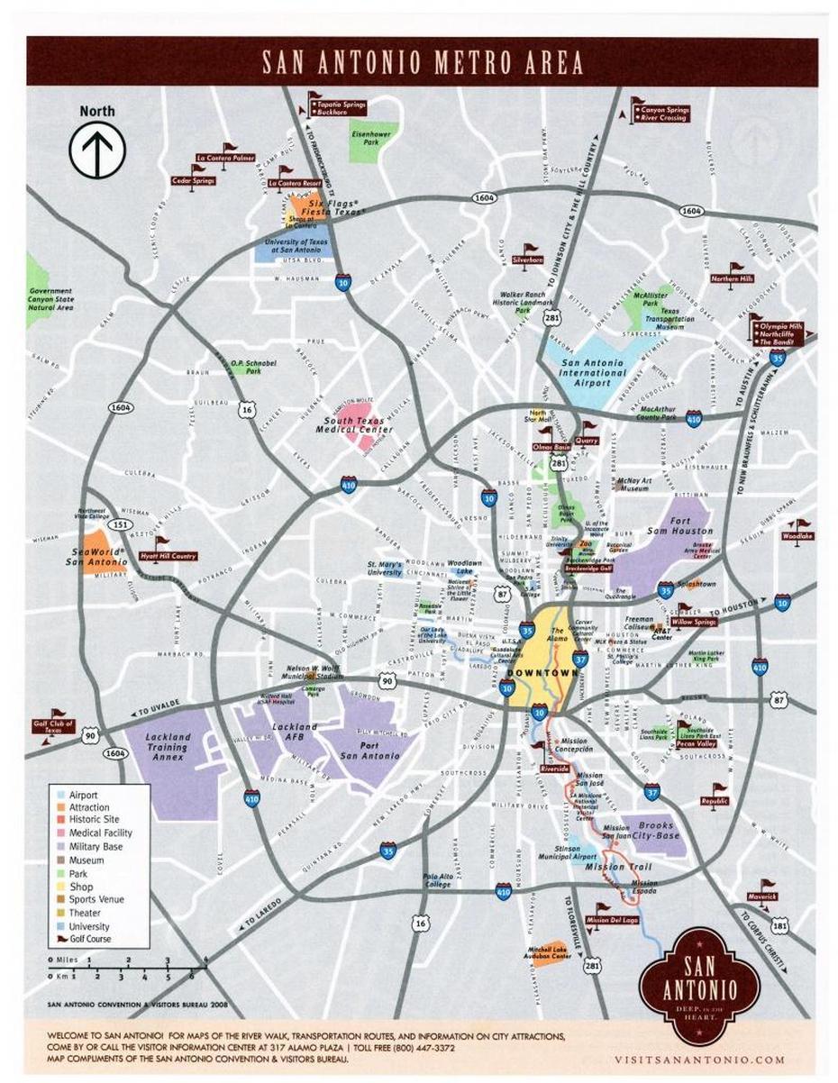 San Antonio Texas Tourist Map – San Antonio Texas  Mappery – San …, San Antonio, United States, San Antonio Region, San Antonio City Limits