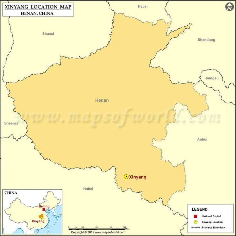 Where Is Xinyang Located, Location Of Xinyang In China Map, Xunyang, China, China  By Province, China  With Flag