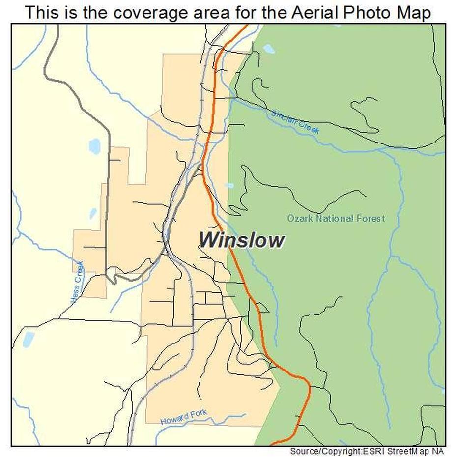 Aerial Photography Map Of Winslow, Ar Arkansas, Winslow, United States, Winslow Maine, Fort Winslow Colorado