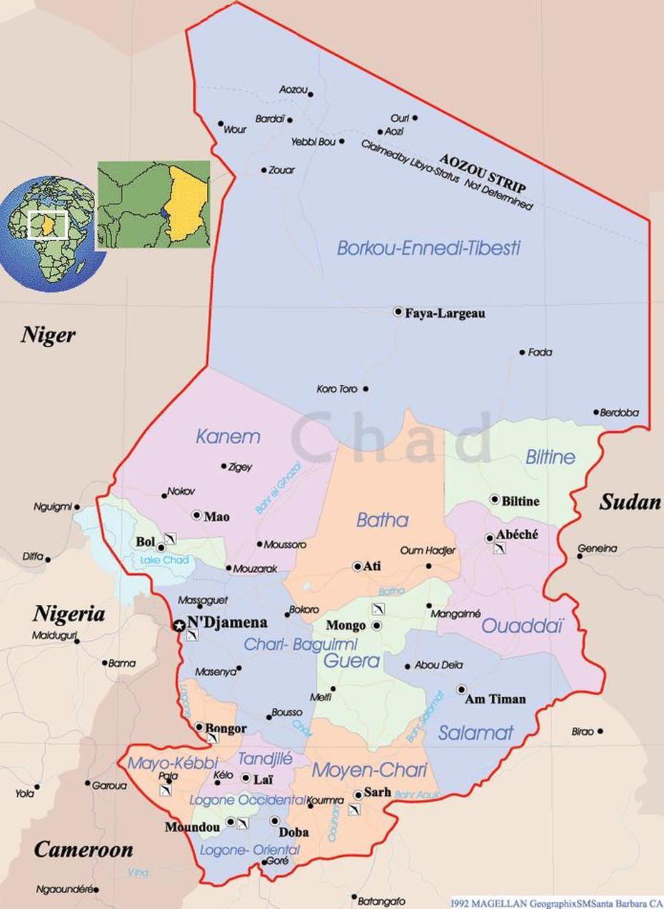 Chad Map, Koumra, Chad, Chad Cities, Lake Chad Basin