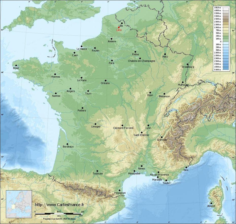 City Of Tours France, Motorway  Of France, Carte Lens, Lens, France