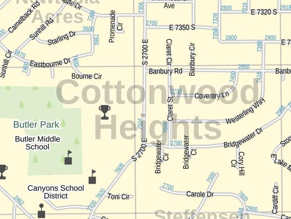 Cottonwood Heights Map, Utah, Cottonwood Heights, United States, Cottonwood Heights Salt Lake City, Canyon Height