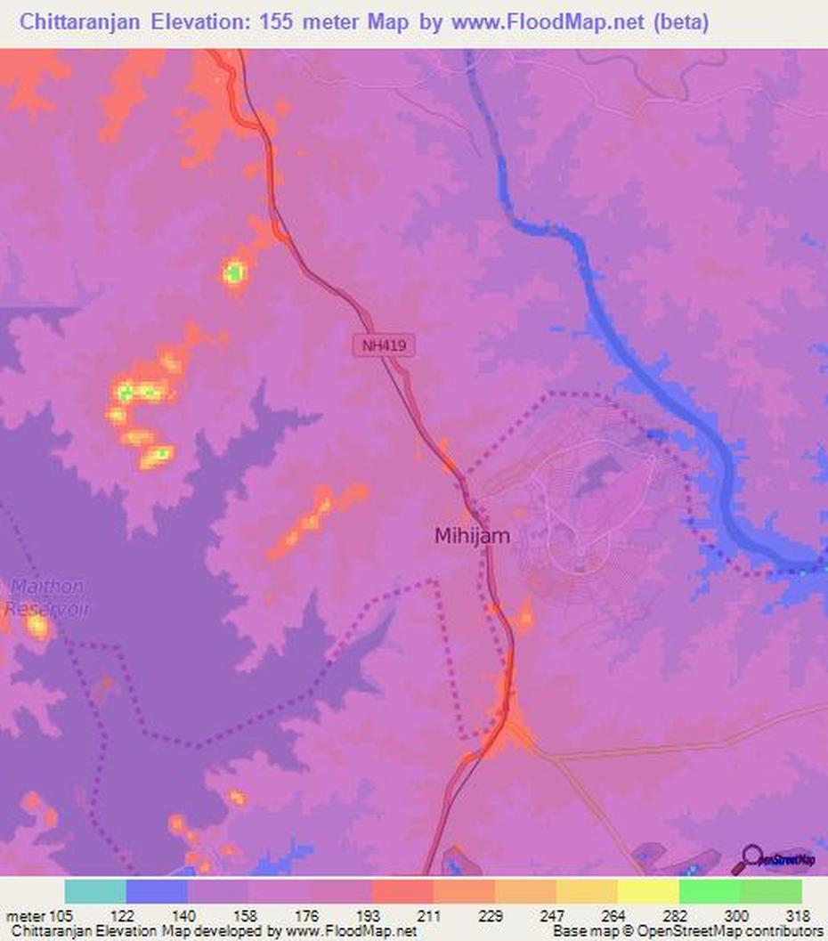 Elevation Of Chittaranjan,India Elevation Map, Topography, Contour, Chittaranjan, India, Albert Einstein  Education, Green Hotel  Mysore