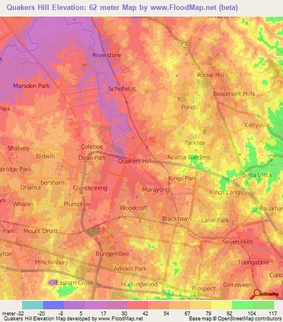 Elevation Of Quakers Hill,Australia Elevation Map, Topography, Contour, Quakers Hill, Australia, Surry Hills Australia, Adelaide Hills