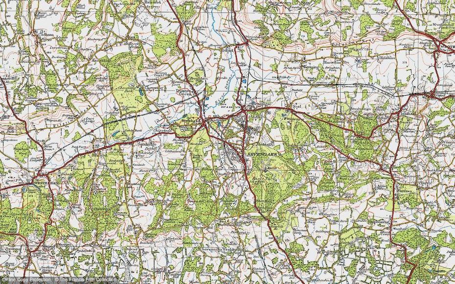 Historic Ordnance Survey Map Of Sevenoaks, 1920, Sevenoaks, United Kingdom, Lancashire Uk Location, Clitheroe Castle  Museum