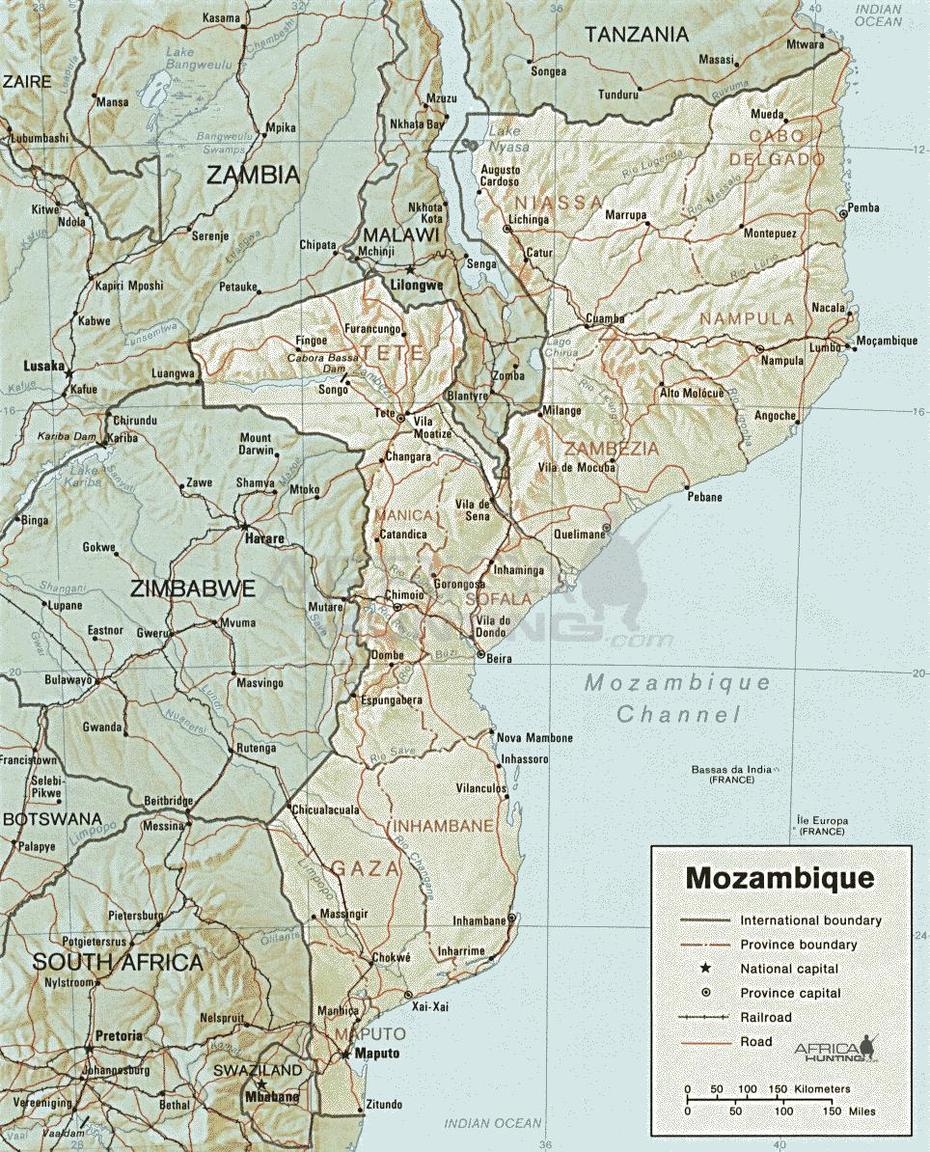 Island Of Mozambique, Of Mozambique With Cities, Mozambique , Catandica, Mozambique