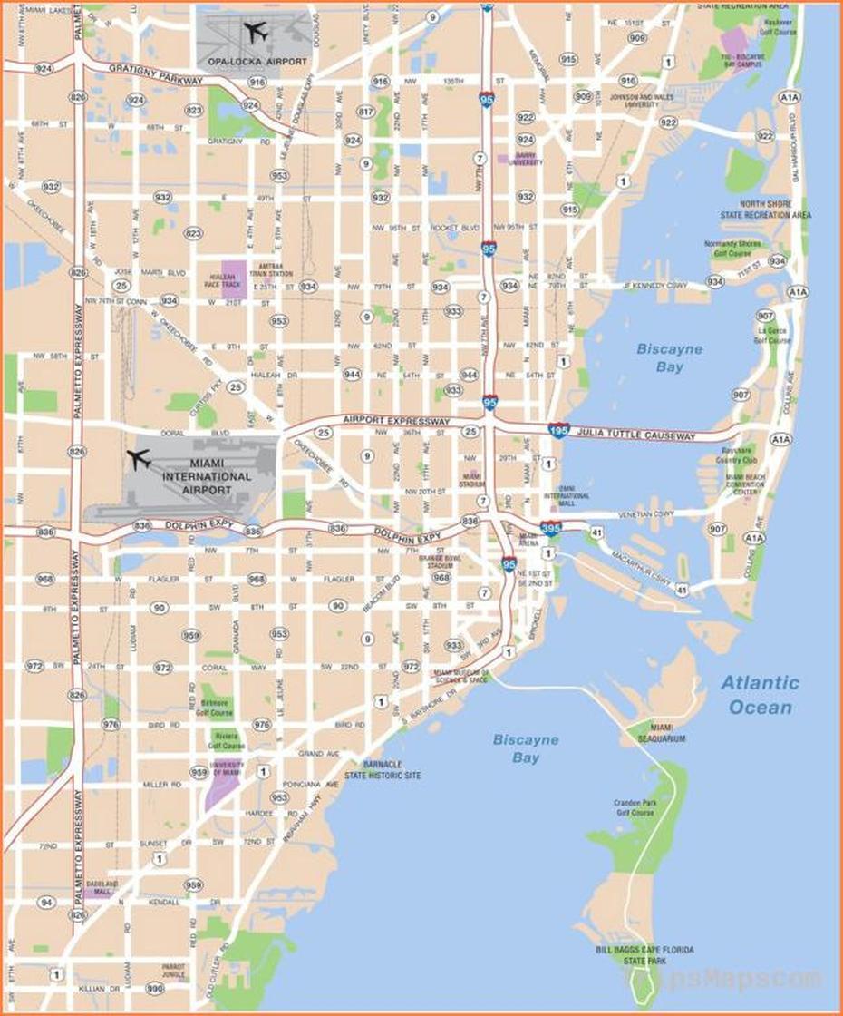 Map Of Miami – Where Is Miami? – Miami Map English – Miami Maps For …, Miami, United States, United States  With Capital Cities, United States  With Capitals Only