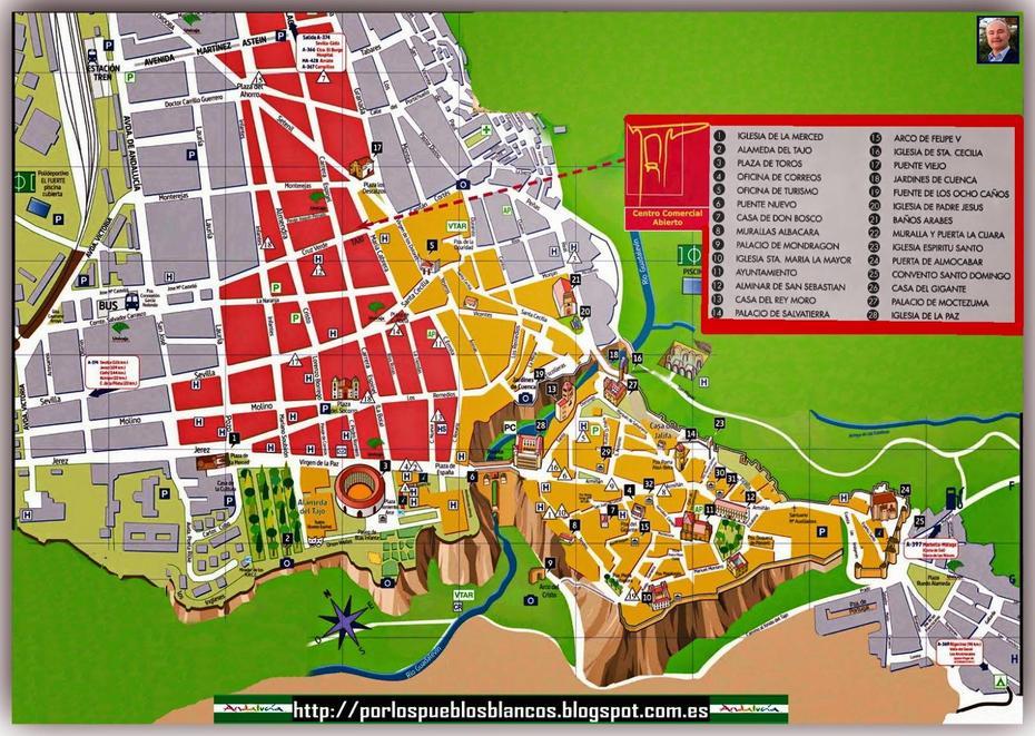 Mapa De Arcos De La Frontera, Arcos De La Frontera, Spain, Andalucia Spain, Jerez De La Frontera Espana