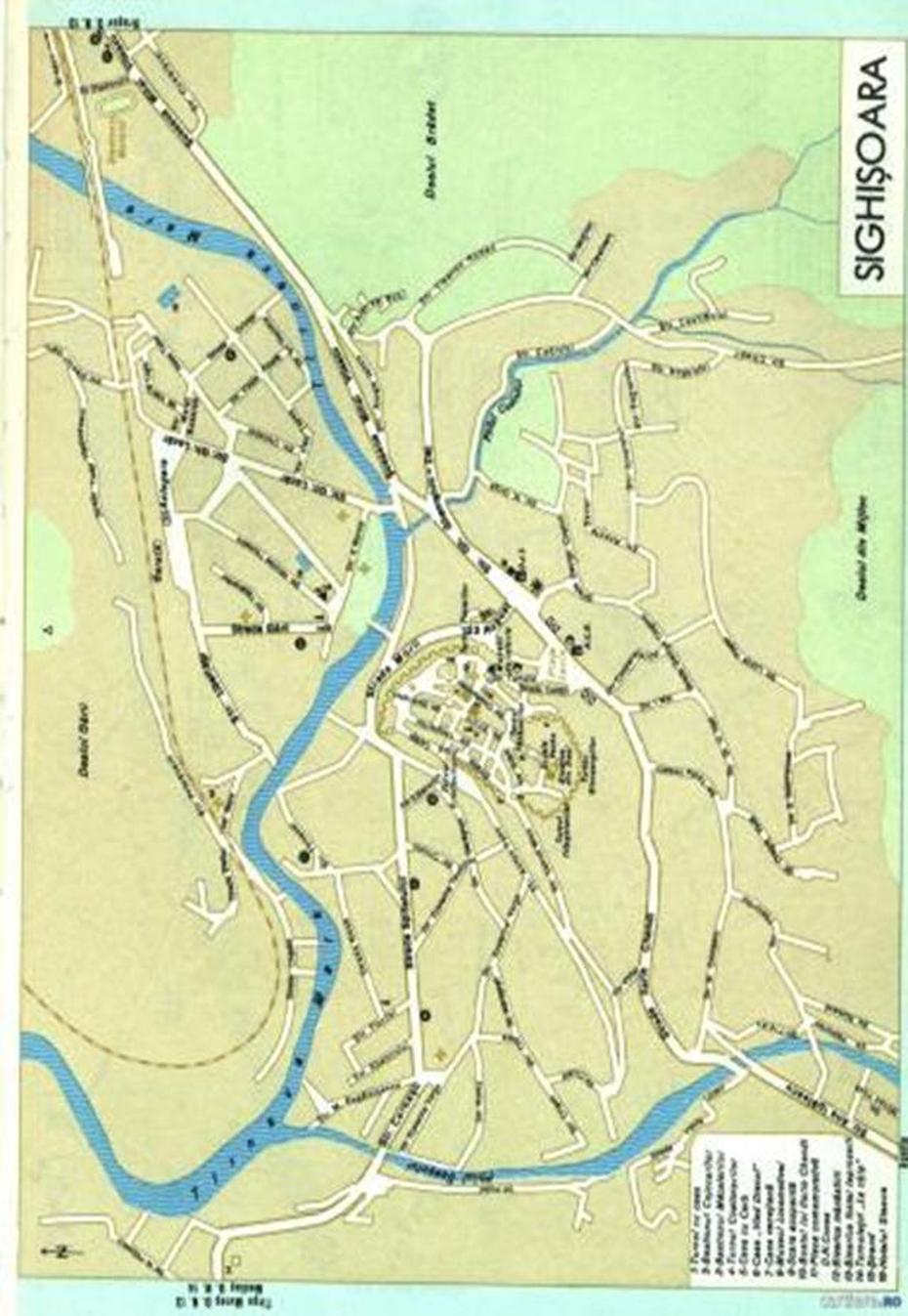 Potentialul Turistic Al Municipiului Sighisoara – Lucrare De Specialitate, Sighişoara, Romania, Sibiu Romania, Sighisoara  Harta