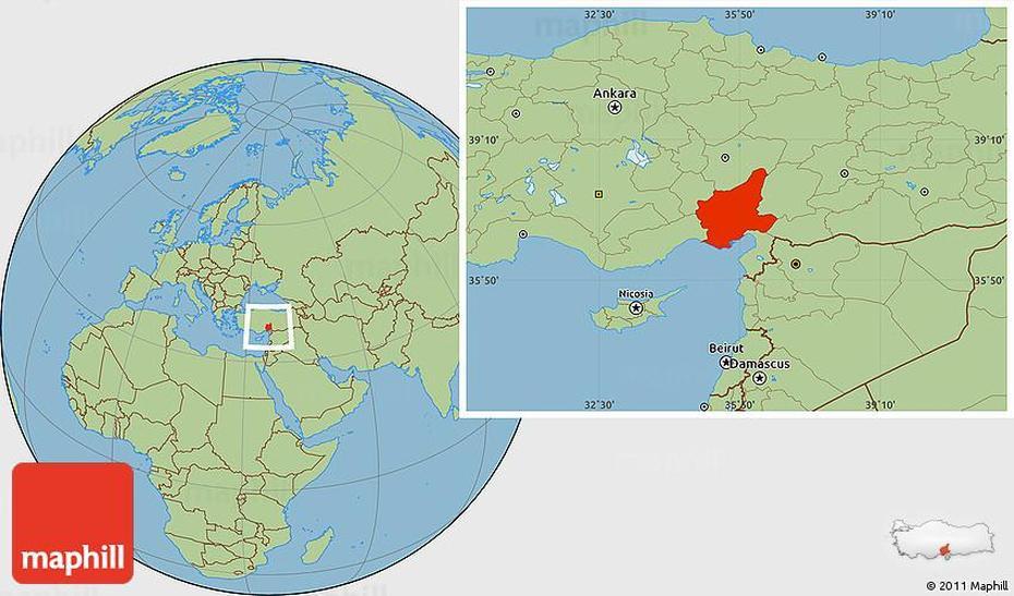 Savanna Style Location Map Of Adana, Seyhan, Turkey, Adana Mall, Adana Beach