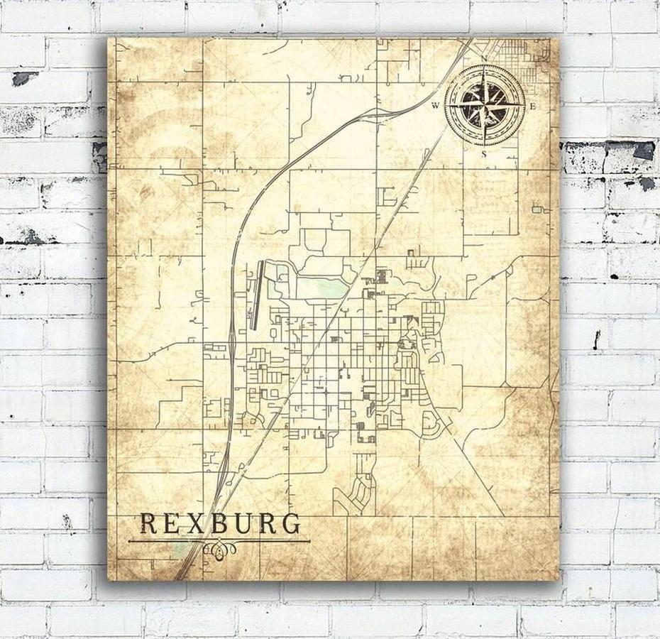 Topo  Rexburg Idaho, Rexburg Idaho  Of Area, Etsy, Rexburg, United States