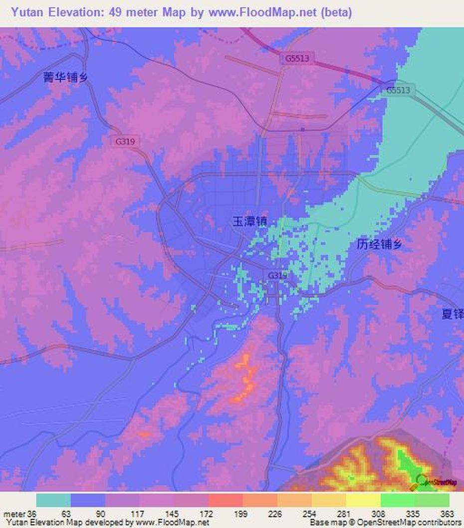 Yutan Ne, Yutan Nebraska, Topography, Yutan, China